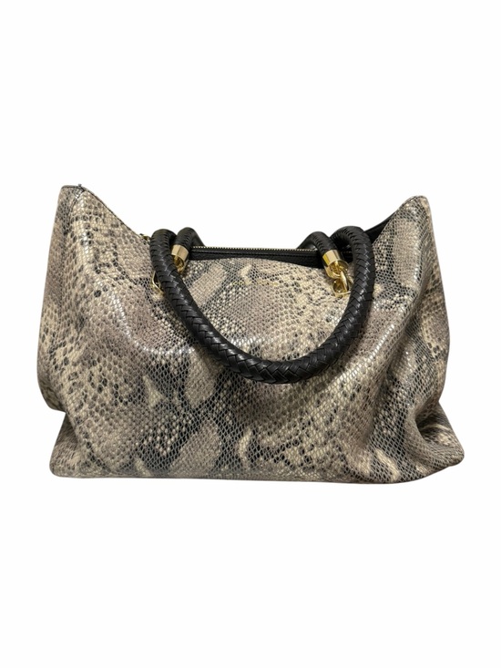 Cole Haan Handbags - Cole Haan Taupe/Charcoal Reptile Leather Shoulder Handbag